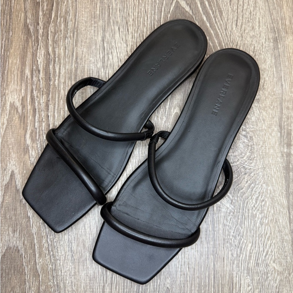 EVERLANE The Double Strap Leather Sandal Size 8.5 - Picture 6 of 11